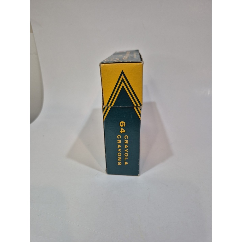 Vintage Crayola Crayons Binney & Smith #64 Box Built In Sharpener Retired Colors - Picture 4 of 7
